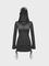 【Final Sale】Street Gray Hooded Drawstring Dress Mini Dress