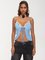 Lace patchwork Spaghetti Color Block Cami