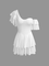 One Shoulder Plain Short Sleeve Mini Dress