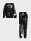 Jersey Text Letters Coat With Pants Two-Piece Set