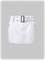 【Final Sale】Street White Metal Pockets Bottom Skirt
