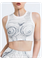 【Final Sale】Edgy White Body Print Top Tank Top & Cami