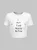 【Final Sale】Y2k White Letter Top T-Shirt