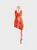 mesh Ruffles Asymmetrical Design Halter Abstract Sleeveless Short Dress