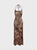 Halter Leopard Sleeveless Maxi Dress