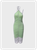 【Final Sale】Edgy Green Mesh Double Layer Y2K Dress Midi Dress