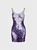 【Final Sale】Edgy Gray Body Print Spaghetti Strap Sexy Dress Party Dress Mini Dress