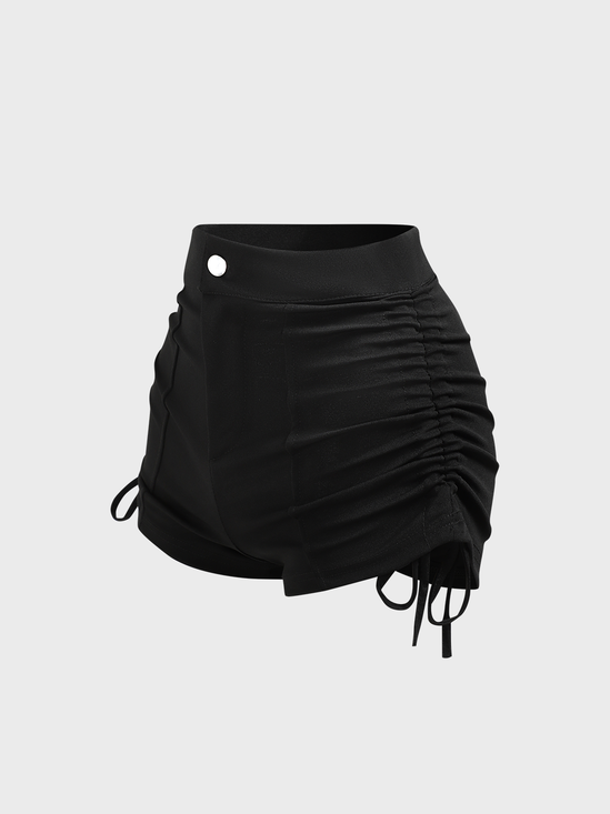 Drawstring Plain Shorts