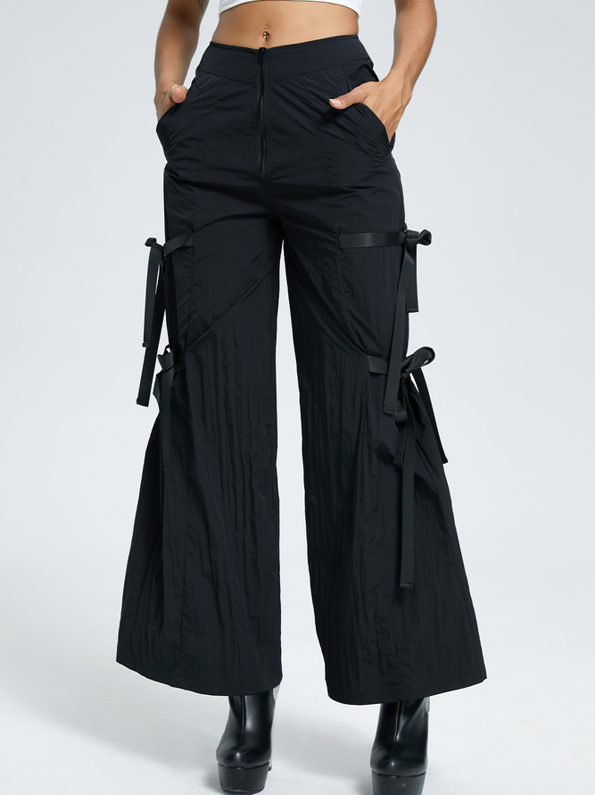 【Final Sale】Street Black Bottom Pants