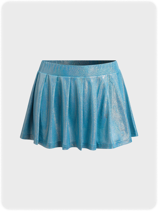 【Final Sale】Edgy Blue Glitter Bottom Skirt