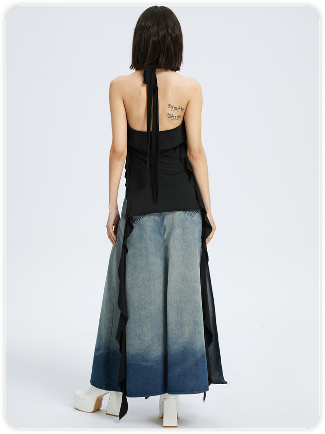 【Final Sale】Y2k Black Backless Top Women Top