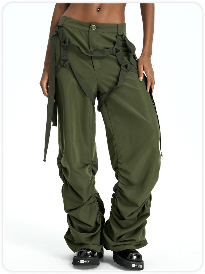 【Final Sale】Street Army Green Bottom Pants