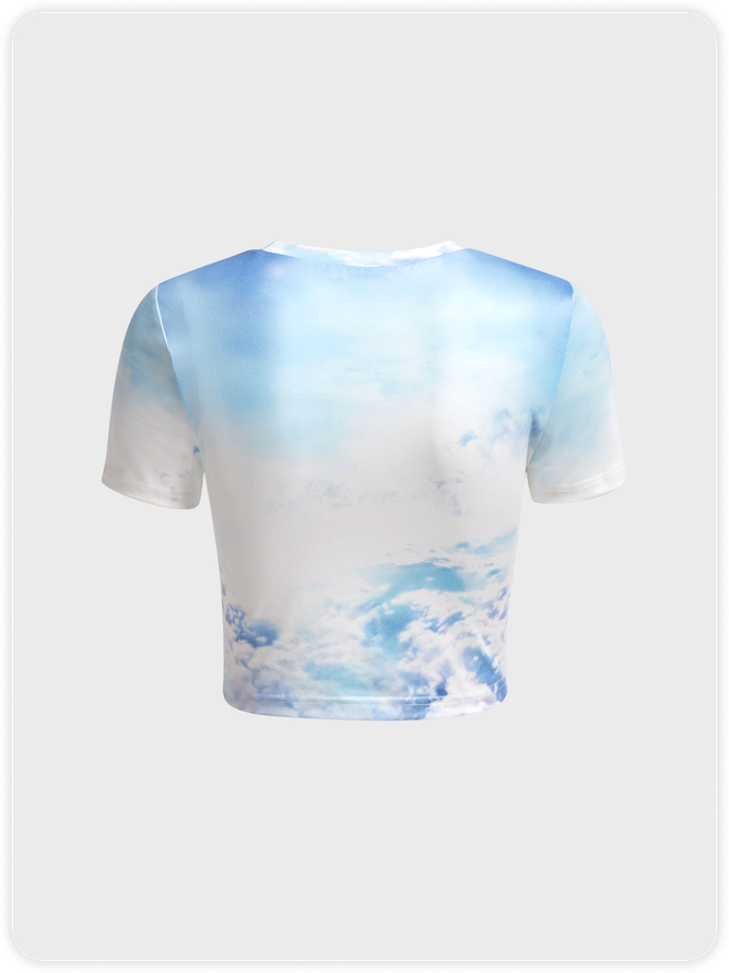 【Final Sale】Y2k Blue Top T-Shirt