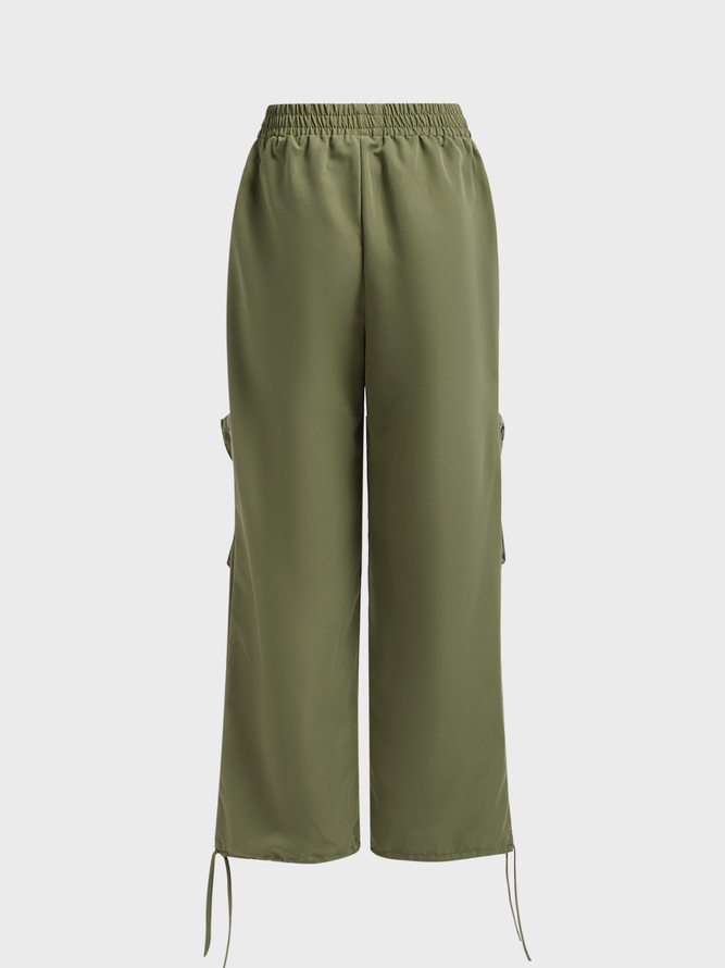 【Final Sale】Pockets Plain Cargo Pants