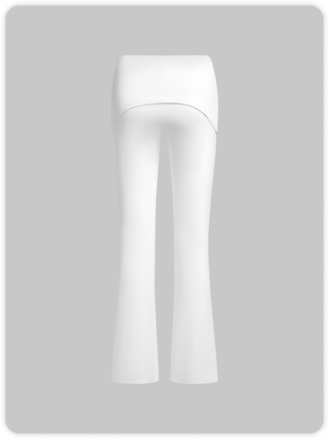 Plain Top With Pants Two-Piece Set