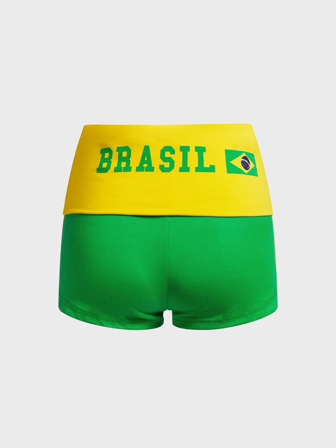 Brasil Color Block Shorts