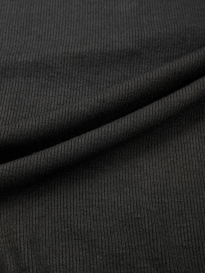 Lace Square Neck Plain Long Sleeve Bodysuit