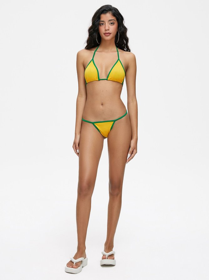 Color Block Bikini Set