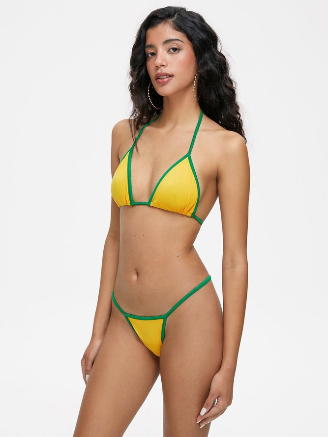 Color Block Bikini Set