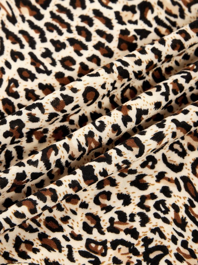 Jersey Spaghetti Leopard Cami