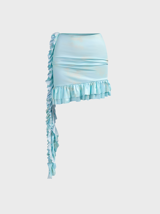 Jersey Tie Dye Mini Skirt