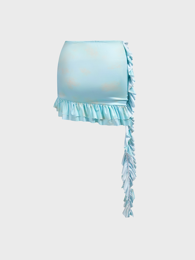 Jersey Tie Dye Mini Skirt