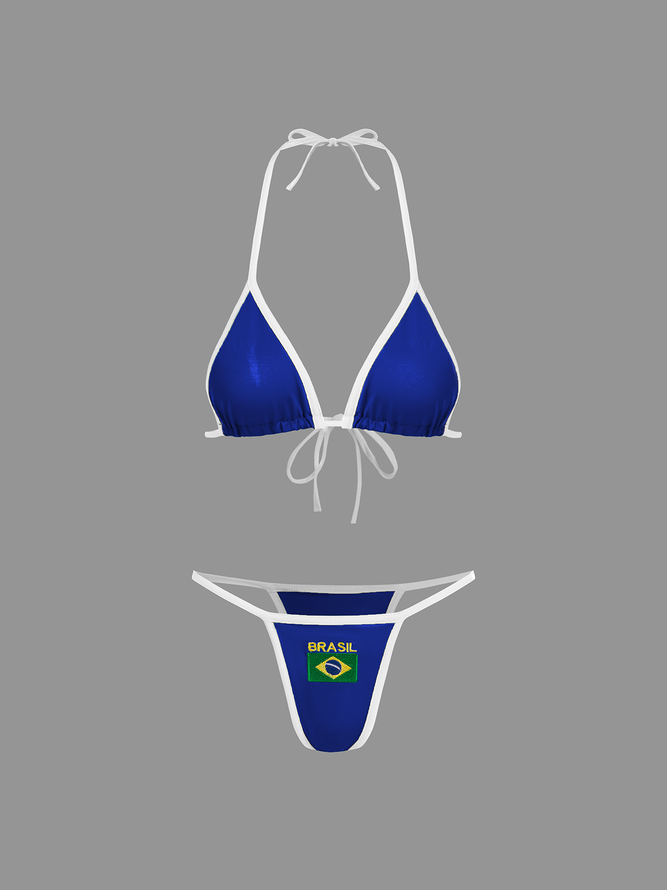 Brasil Halter Tight Y2K Bikini Set