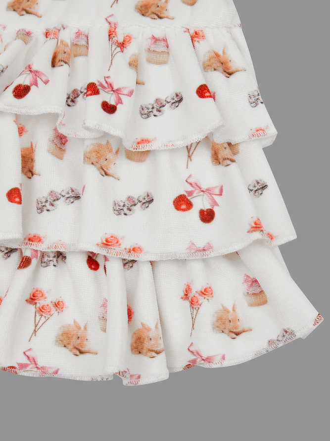 Fruit Top With Skirt Two-Piece Set