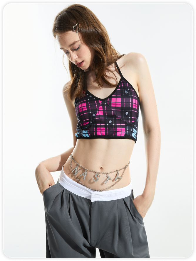 【Final Sale】Y2K Pink Top Tank Top & Cami