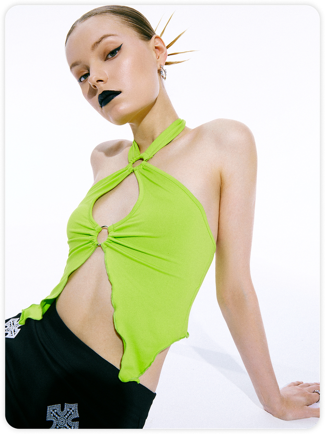 【Final Sale】Green Top Tank Top & Cami