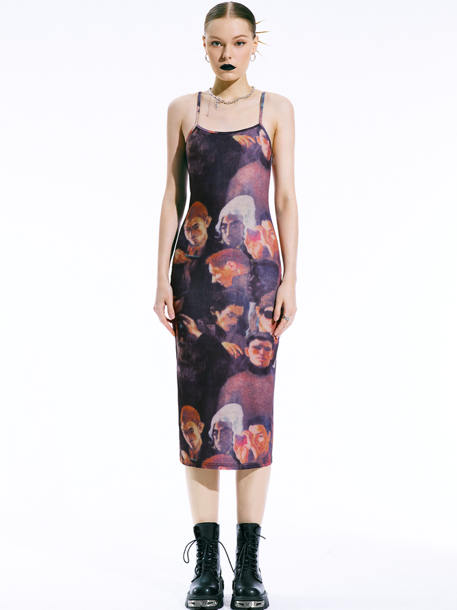 【Final Sale】Multicolor Dress Midi Dress