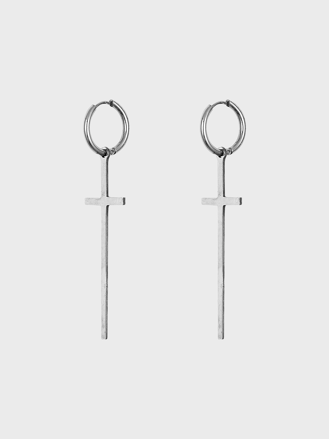 Street Silver Accessory Earrings