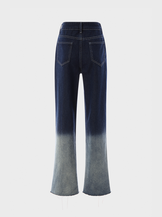 【Final Sale】Casual Blue Bottom Jeans