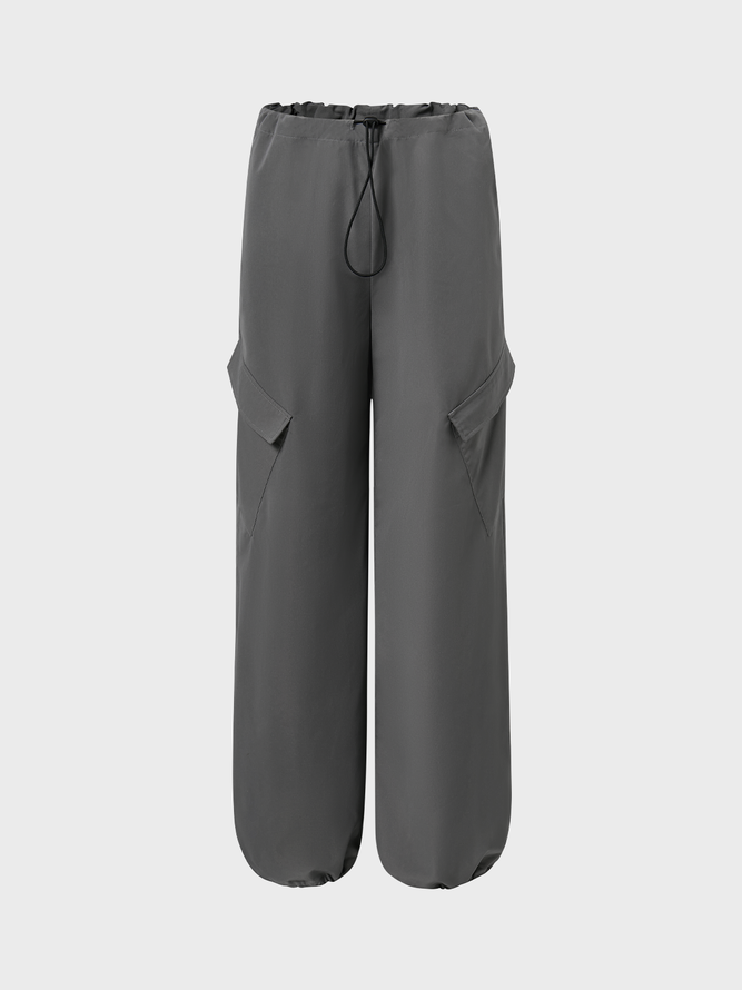 【Final Sale】Street Gray Pockets Bottom Pants