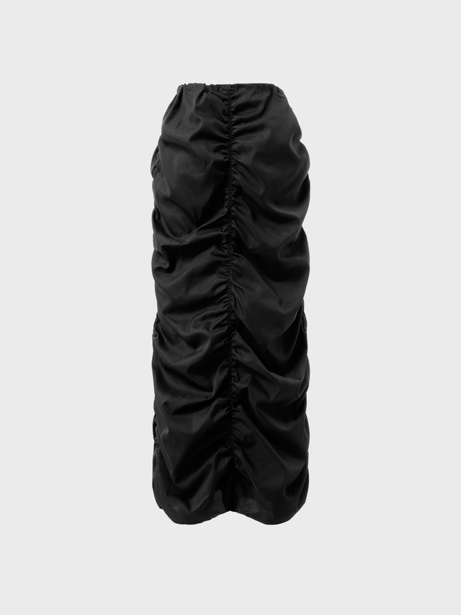 【Final Sale】Street Black Cargo Bottom Skirt