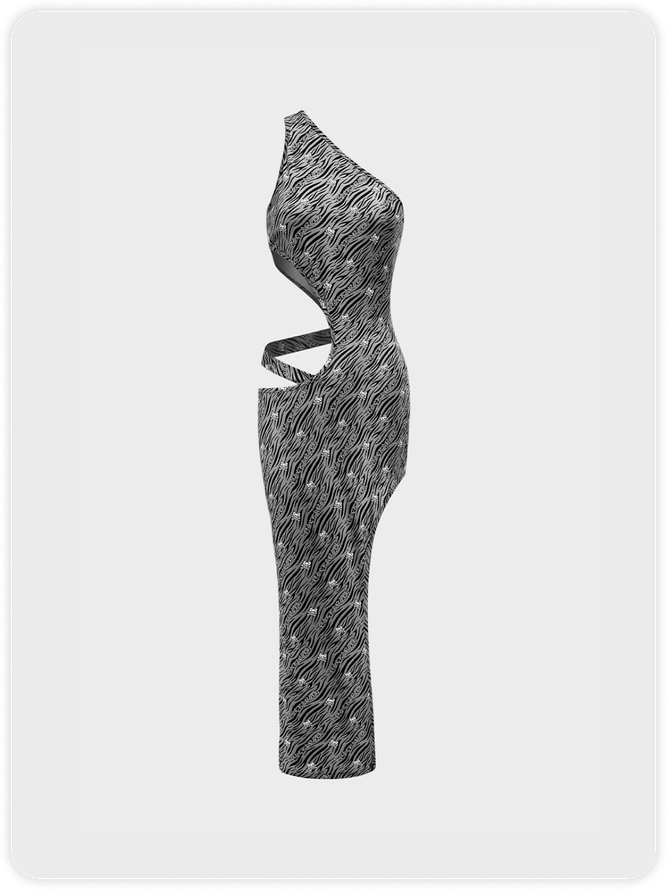 【Final Sale】Street Gray Dress Midi Dress