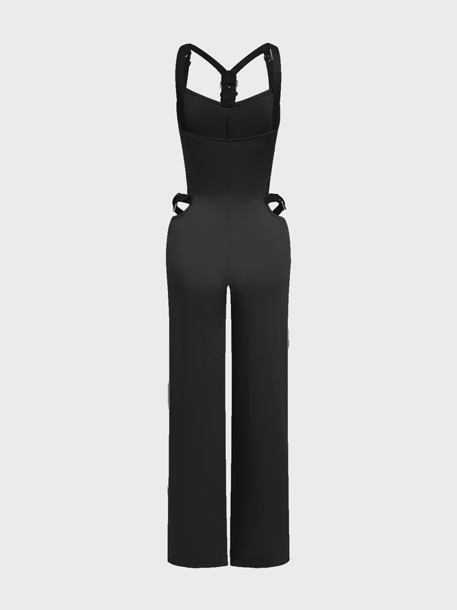 Edgy Coffee Jumpsuit