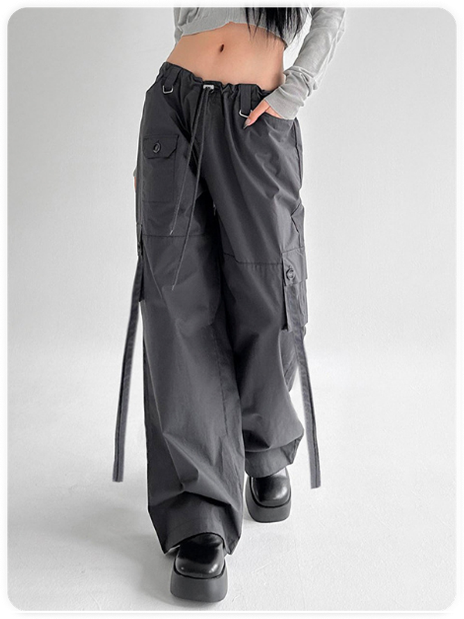 【Final Sale】Loose Street Plain Cargo Pants