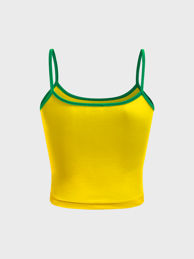 Brasil Spaghetti Color Block Cami Top