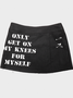 【Final Sale】Street Black Letter Raw edge Bottom Skirt