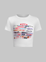 【Final Sale】Street White Letter Basic Top T-Shirt