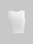 Y2K White Boys Letter Party Top Tank Top & Cami