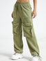 【Final Sale】Pockets Plain Cargo Pants