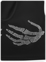 【Final Sale】Rhinestones Hand Print V Neck Human Body Tank Top