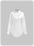 Backless Metal Chain Shirt Collar Plain Long Sleeve Blouse