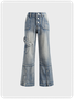 Cotton Denim Plain Cargo Jean