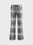 Plaid Bell-Bottomtrousers Pants
