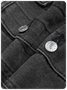 Denim Unisex Shawl Collar Cross Long Sleeve Jacket