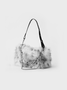 Shearling Tie-Dye Pattern Shoulder Bag