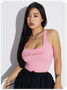 Y2k Pink Letter Top Tank Top & Cami